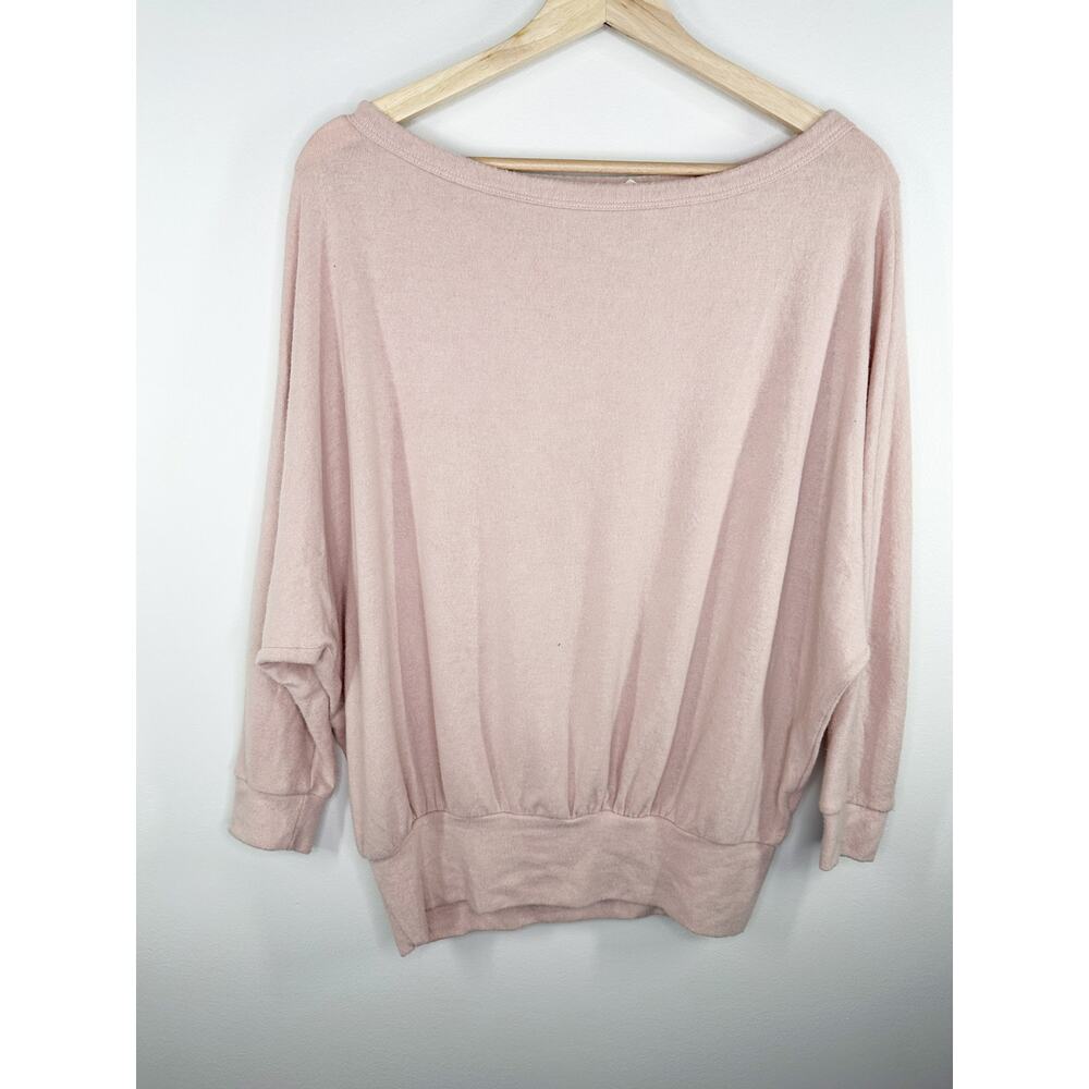 Melrose & Market Pink Boat Neck Long Sleeve Soft Sweater Women's‎ Size XX-Small